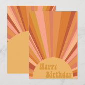 太陽の誕生日カード 招待状 (正面/裏面)