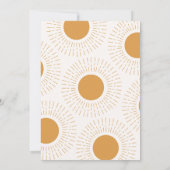 太陽の赤ちゃんシャワー単語スクランブルゲームカード 招待状 (裏面)