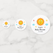 太陽の赤ん来坊のシャワーがほほ笑む コンフェッティ (裏面)
