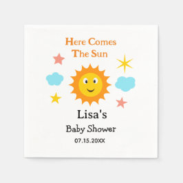 太陽の赤ん来坊のシャワーがほほ笑む スタンダードカクテルナプキン