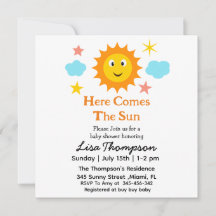 太陽の赤ん来坊のシャワーがほほ笑む