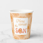 太陽の赤ん来坊のシャワー 紙コップ (正面)