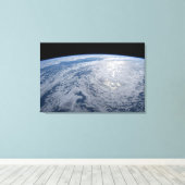 太陽の輝きは南太平洋の海に。 キャンバスプリント (インサイチュ (ウッドフロア))