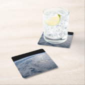 太陽の輝きは南太平洋の海に。 スクエアペーパーコースター (インサイチュ)