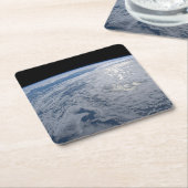 太陽の輝きは南太平洋の海に。 スクエアペーパーコースター (アングル)