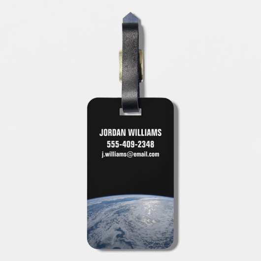 太陽の輝きは南太平洋の海に。 ラゲッジタグ (裏面縦)