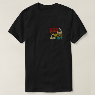 太陽の銃が二頭筋に出る Tシャツ