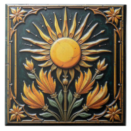 太陽の開花 タイル
