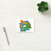 太陽の雲と虹の下のボートの旅行の風景 ポストイット (オフィス)