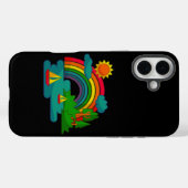 太陽の雲と虹の下のボートの旅行の風景 Case-Mate iPhoneケース (裏面 (横))