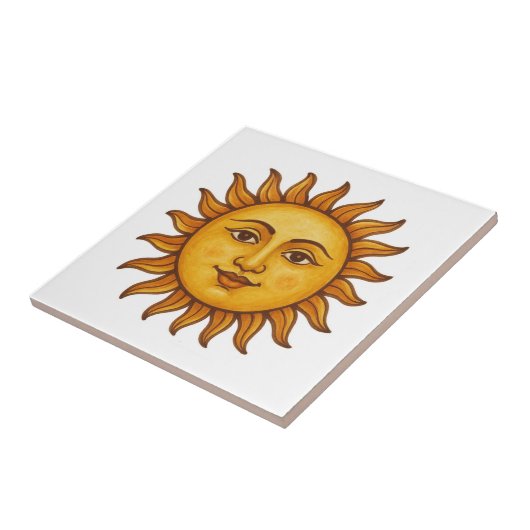 太陽の顔 タイル (側面)