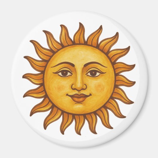 太陽の顔 マグネット (正面)
