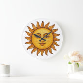 太陽の顔 ラージ壁時計 (ホーム)