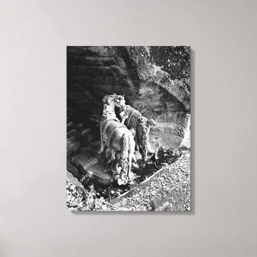 太陽の馬に水を与える旅行 キャンバスプリント (正面)