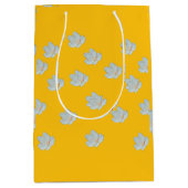太陽の黄色の花 ミディアムペーパーバッグ (正面)