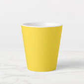 太陽の黄色無地の色 |クラシックエレガント カフェラテマグ (正面)