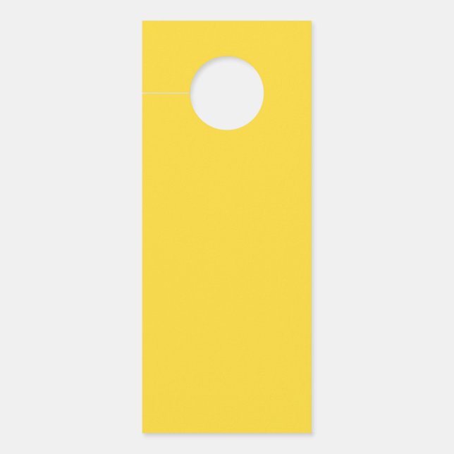 太陽の黄色無地の色 |クラシックエレガント ドアノブサイン (正面)