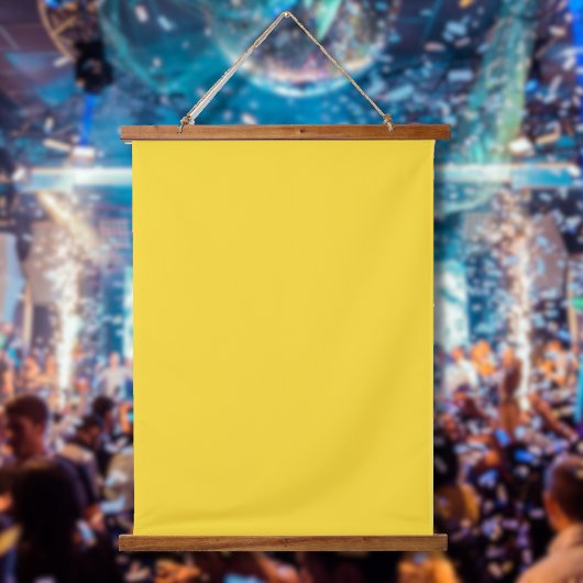 太陽の黄色無地の色 |クラシックエレガント 吊り下げ型タペストリー