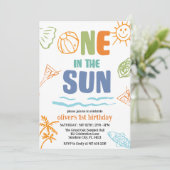 太陽の1つ、プールパーティー初夏誕生日 招待状 (スタンド正面)
