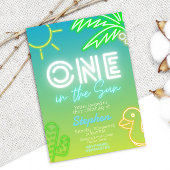 太陽の1つ – 男の子1歳の誕生日 招待状