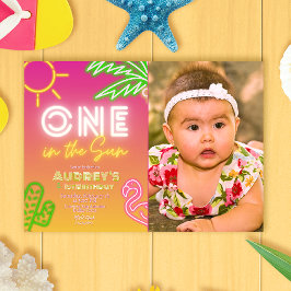 太陽の1つ – 1歳の誕生日 招待状