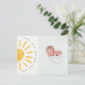 太陽の1周目お誕生日パーティーへの招待 ポストカード (スタンド正面)