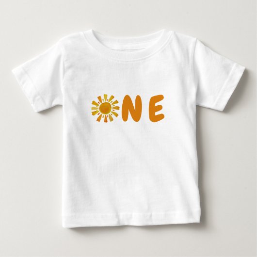 太陽の1歳の誕生日 ベビーTシャツ (正面)