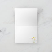 太陽の3つの花 – 白に透明。 サンキューカード (内部)