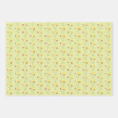 太陽の3つの花 – 透明な3xパターン ラッピングペーパーシート (正面3)