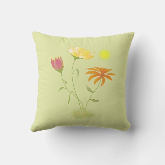 太陽の3つの花 – 透明。 クッション (裏面)