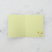 太陽の3つの花 – 透明。 サンキューカード (内部)