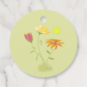 太陽の3つの花 – 透明。 フェイバータグ (裏面)