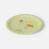 太陽の3つの花 – 透明。 ペーパープレート (アングル)