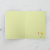 太陽の3つの花 – 透明+文字。 カード (内部)