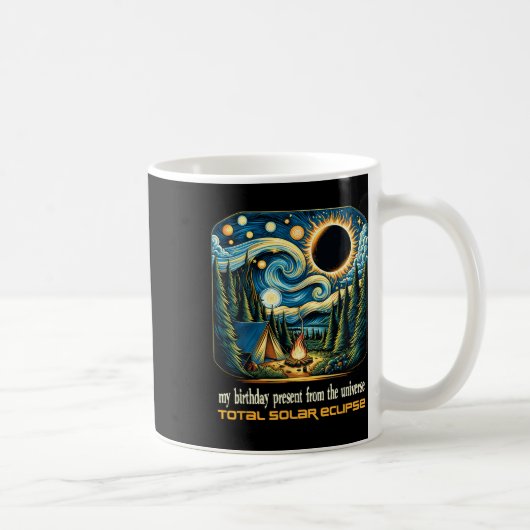 太陽の eclipse 誕生日のプレゼント 宇宙から コーヒーマグカップ (右)