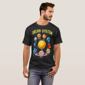 太陽の System Planets Educational Science宇宙値リスト Tシャツ (正面フル)