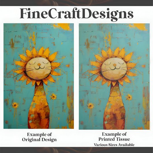 太陽のC5Rを楽しむかわいい絵画ひまわり猫 薄葉紙