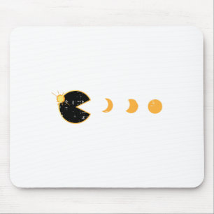 太陽のEclipseゲーマー食べ物ズSunレトロゲーム私 マウスパッド
