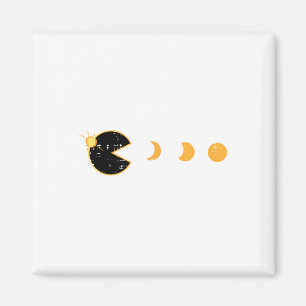 太陽のEclipseゲーマー食べ物ズSunレトロゲーム私 マグネット