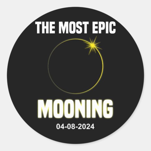 太陽のEclipseモオおもしろいン04.08.2024 Eclipse ラウンドシール (正面)