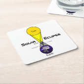 太陽のEclipse図 スクエアペーパーコースター (アングル)