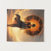 太陽のEclipse女神タトゥーファンタジーアバター タペストリー (正面(横))