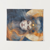 太陽のEclipse女神ファンタジープリント タペストリー (正面(横))