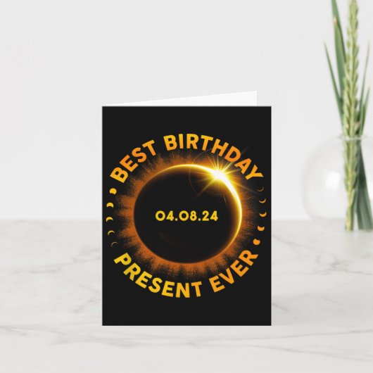 太陽のEclipse最高の誕生日おもしろいTotality Ap カード (正面)