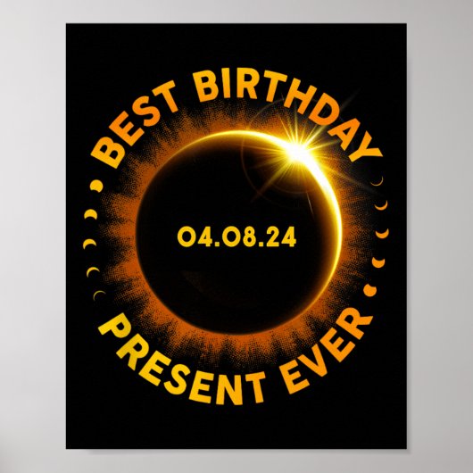 太陽のEclipse最高の誕生日おもしろいTotality Ap ポスター (正面)