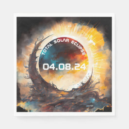 太陽のEclipse表示パーティー スタンダードランチョンナプキン