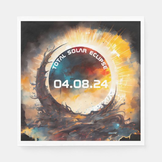 太陽のEclipse表示パーティー スタンダードランチョンナプキン (正面)