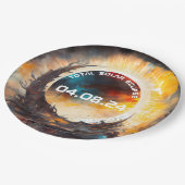 太陽のEclipse表示パーティー ペーパープレート (アングル)