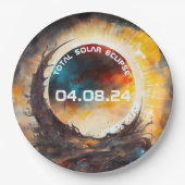 太陽のEclipse表示パーティー ペーパープレート (正面)