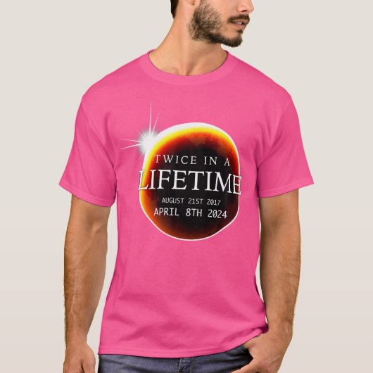 太陽のEclipse 04.08.24 In A Lifetime Moon Ph Tシャツ (正面)